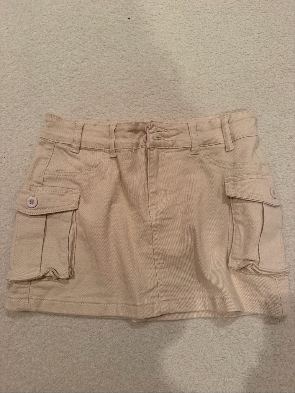 Women’s Cargo Mini Skirt Light Beige